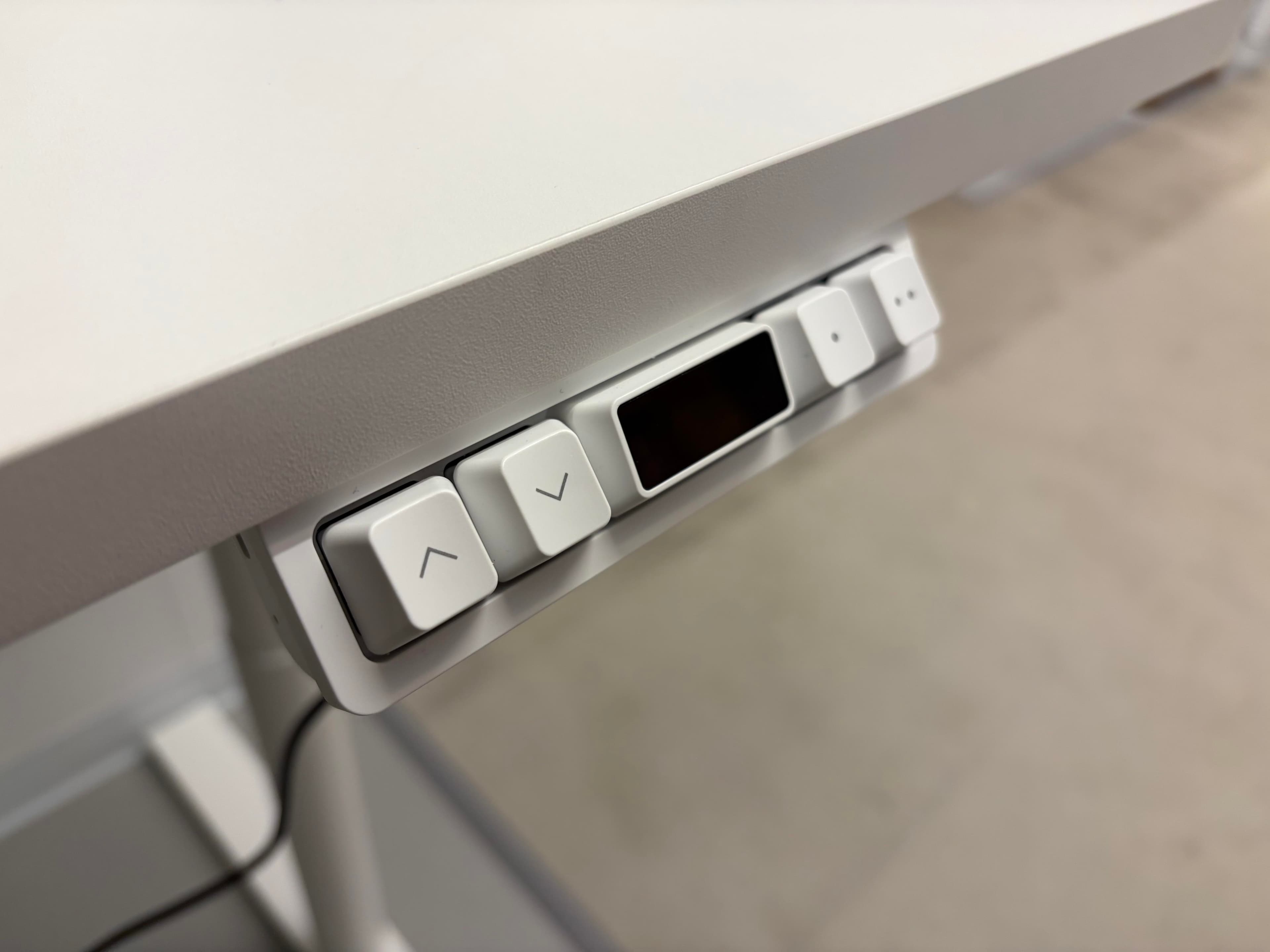 IKEA standing desk with mechanical switches